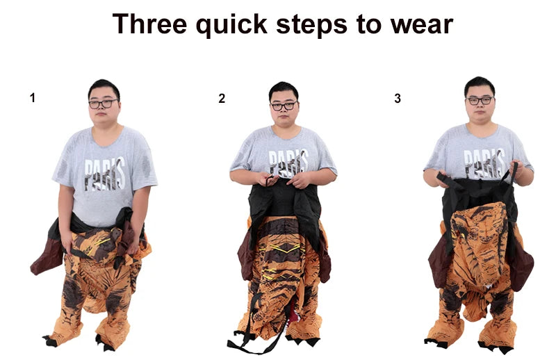 T-REX Monster Inflatable Costume Blow Up Cosplay Dinosaur Clothing
