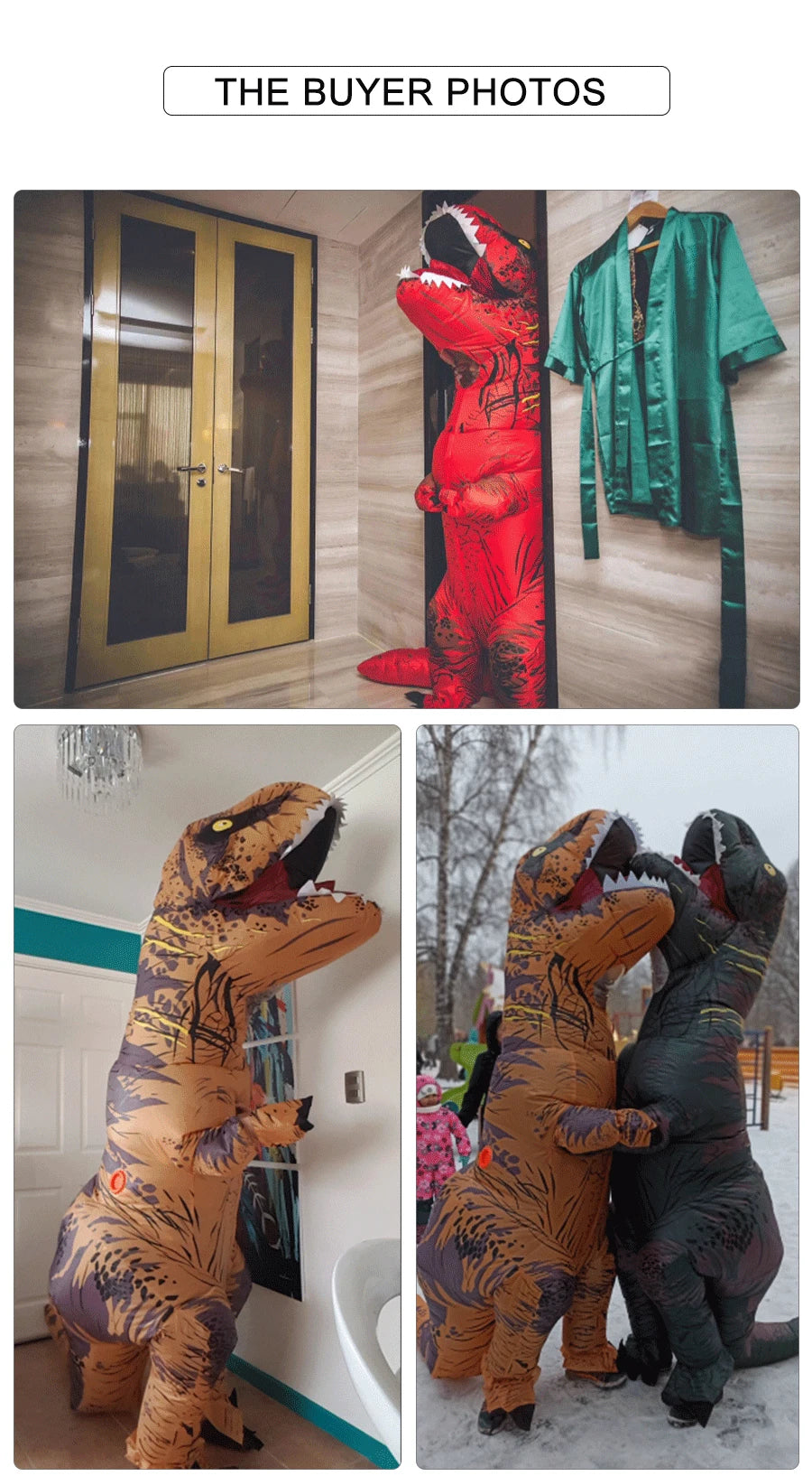 T-rex inflatable Suit Tyrannosaurus Dinosaur Costume
