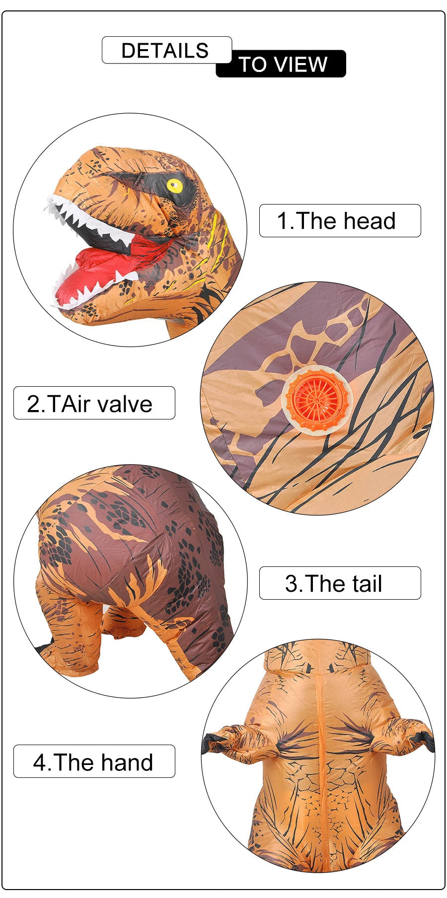 T-rex inflatable Suit Tyrannosaurus Dinosaur Costume