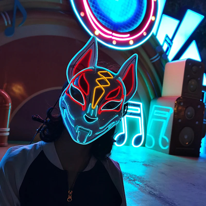 LED Halloween Luminous Neon Masks