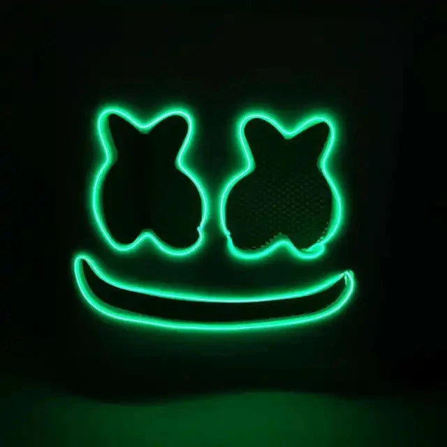 Halloween LED DJ Mask Lifelike Marshmello Mask