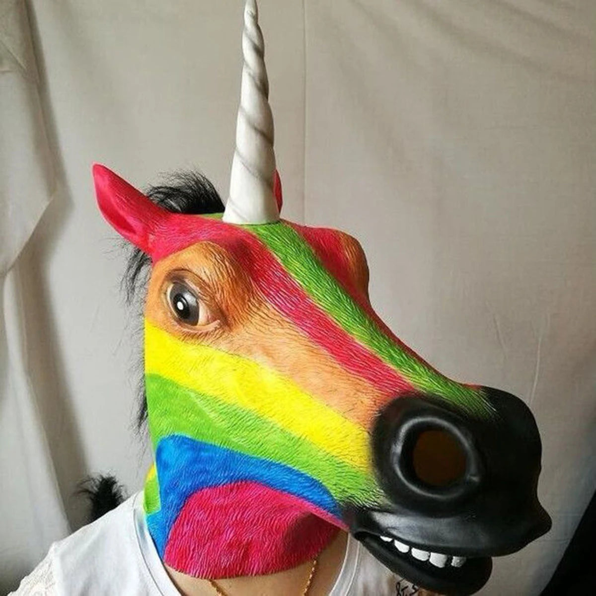 Fun Green Fish Head, Horse Masks and Lion Mask