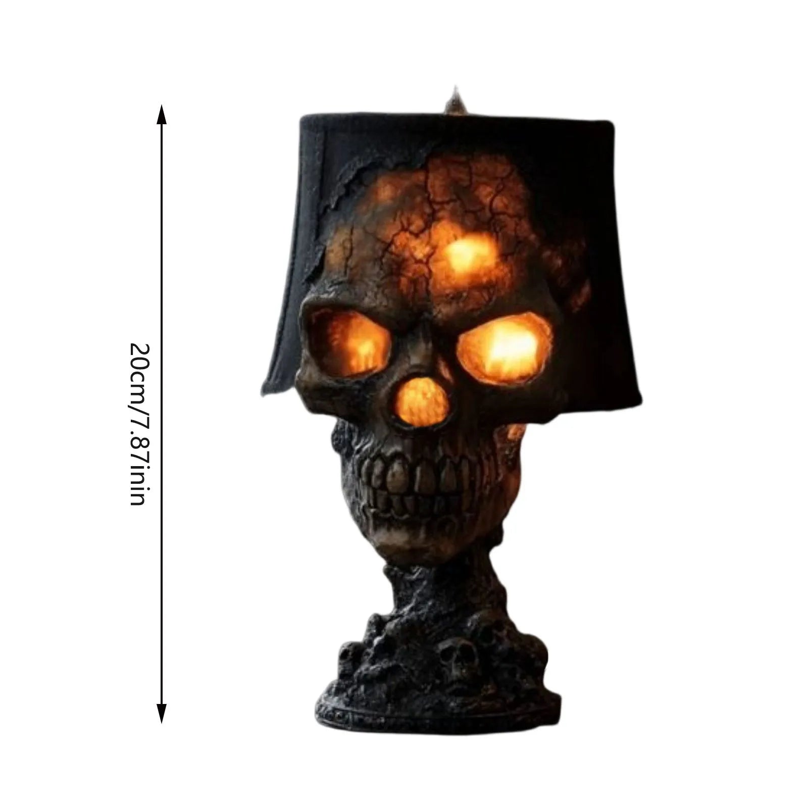 Lava Stone Skull Lamp Horror Halloween Decoration Ambient Lights 3d Hideous And Suffocating Beauty Thrilling Party Decor Prop