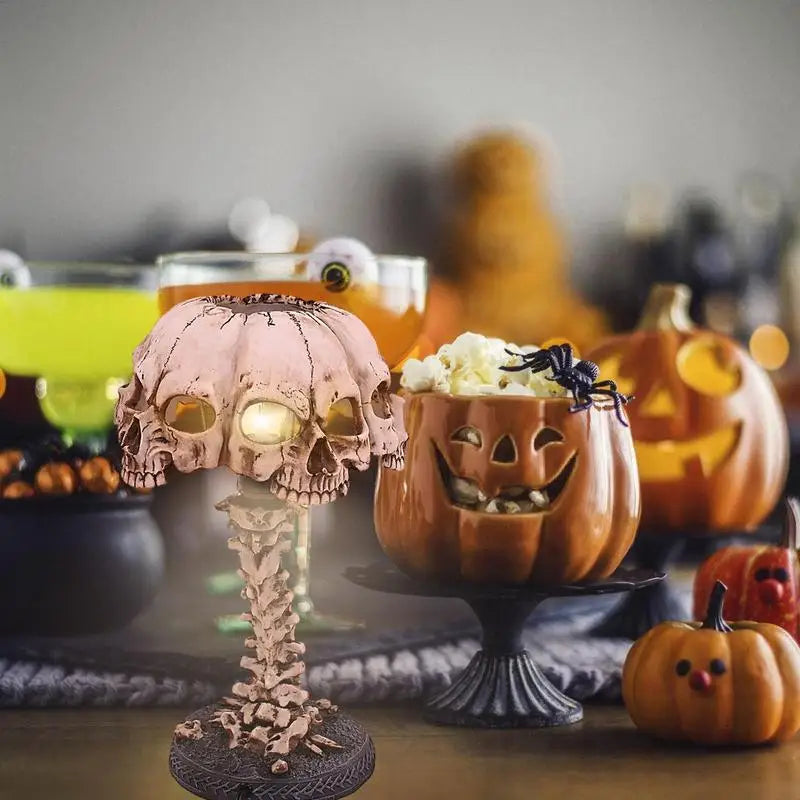 Skull Night Light 4 Head Skull Horror Lamp Decoration
