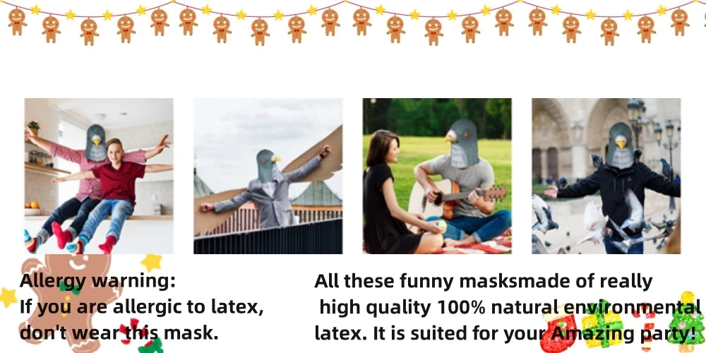 Halloween  Novelty Rubber Pigeon Mask