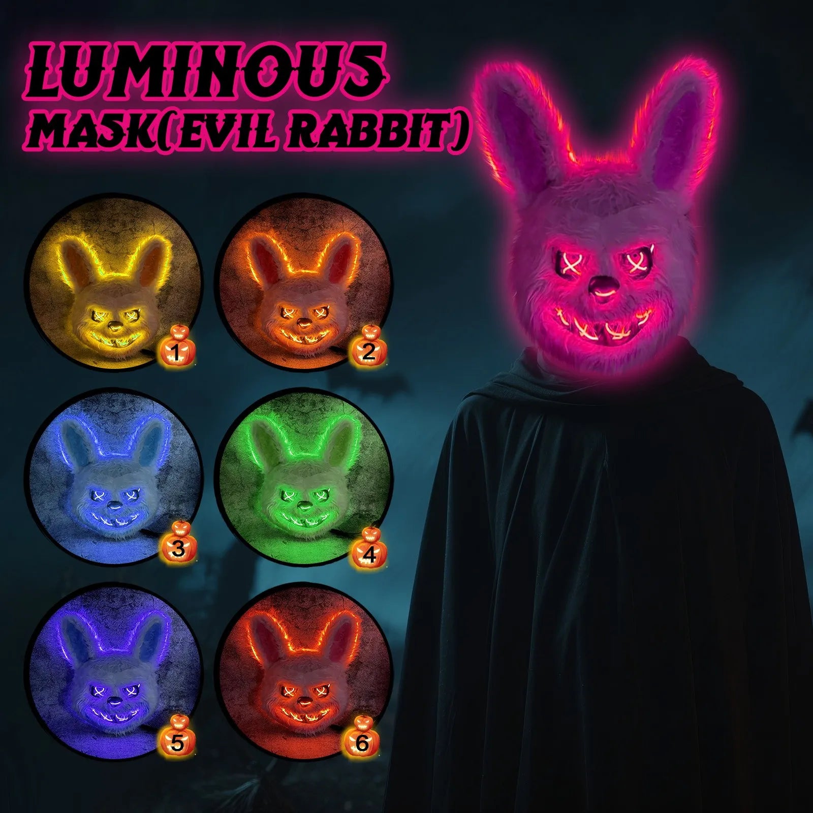 Halloween Luminous Masks Props LED