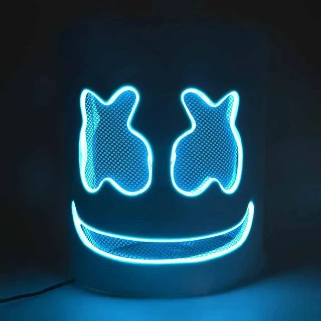 Halloween LED DJ Mask Lifelike Marshmello Mask