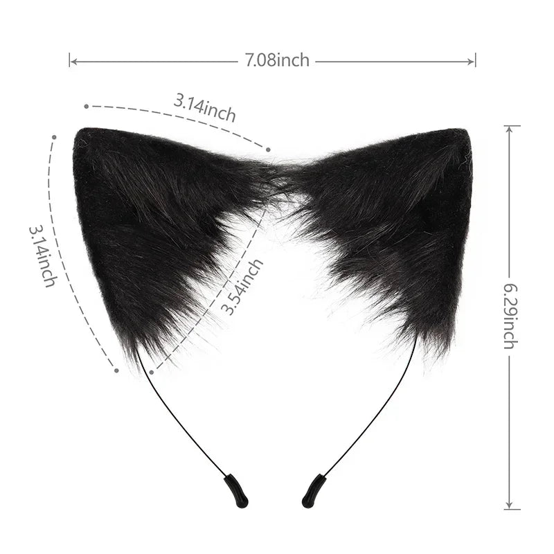 Fox Cat Ears Headwear Fluffy Animal Ears Headband