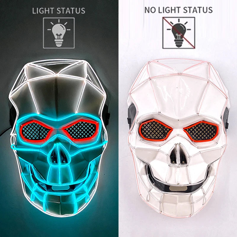LED Halloween Luminous Neon Masks