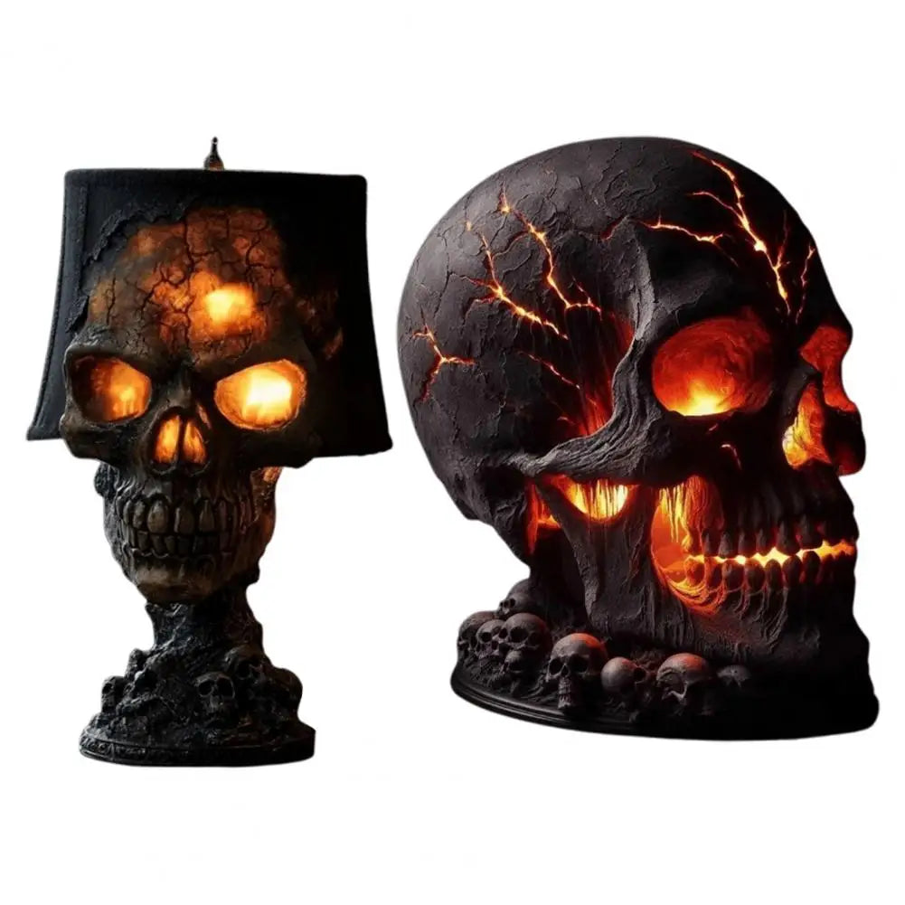Halloween Lava Stone Skull Lamp