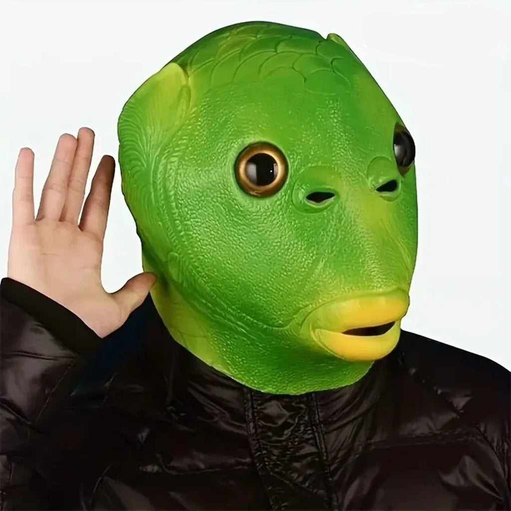 Fun Green Fish Head, Horse Masks and Lion Mask