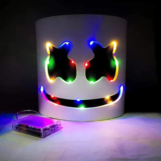 Halloween LED DJ Mask Lifelike Marshmello Mask