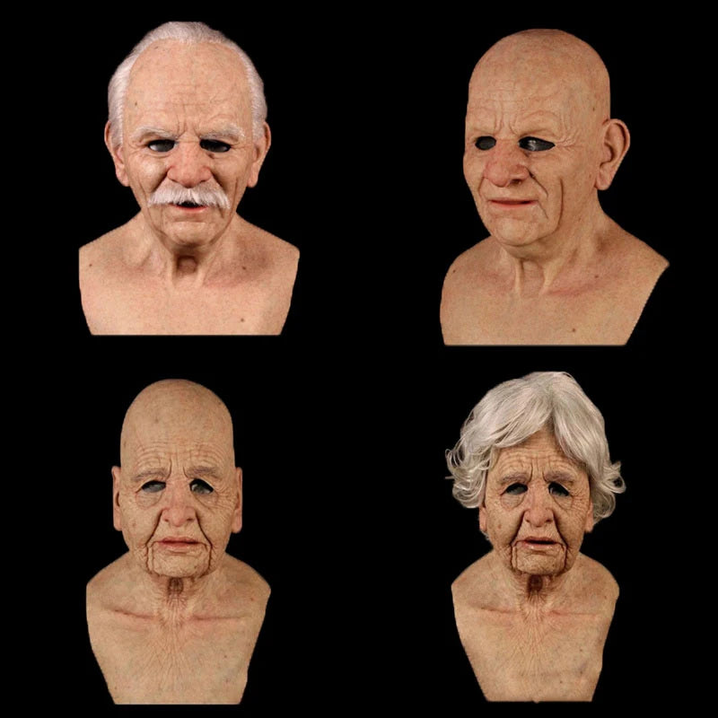 Elderly Person Full Head Mask Male/Female