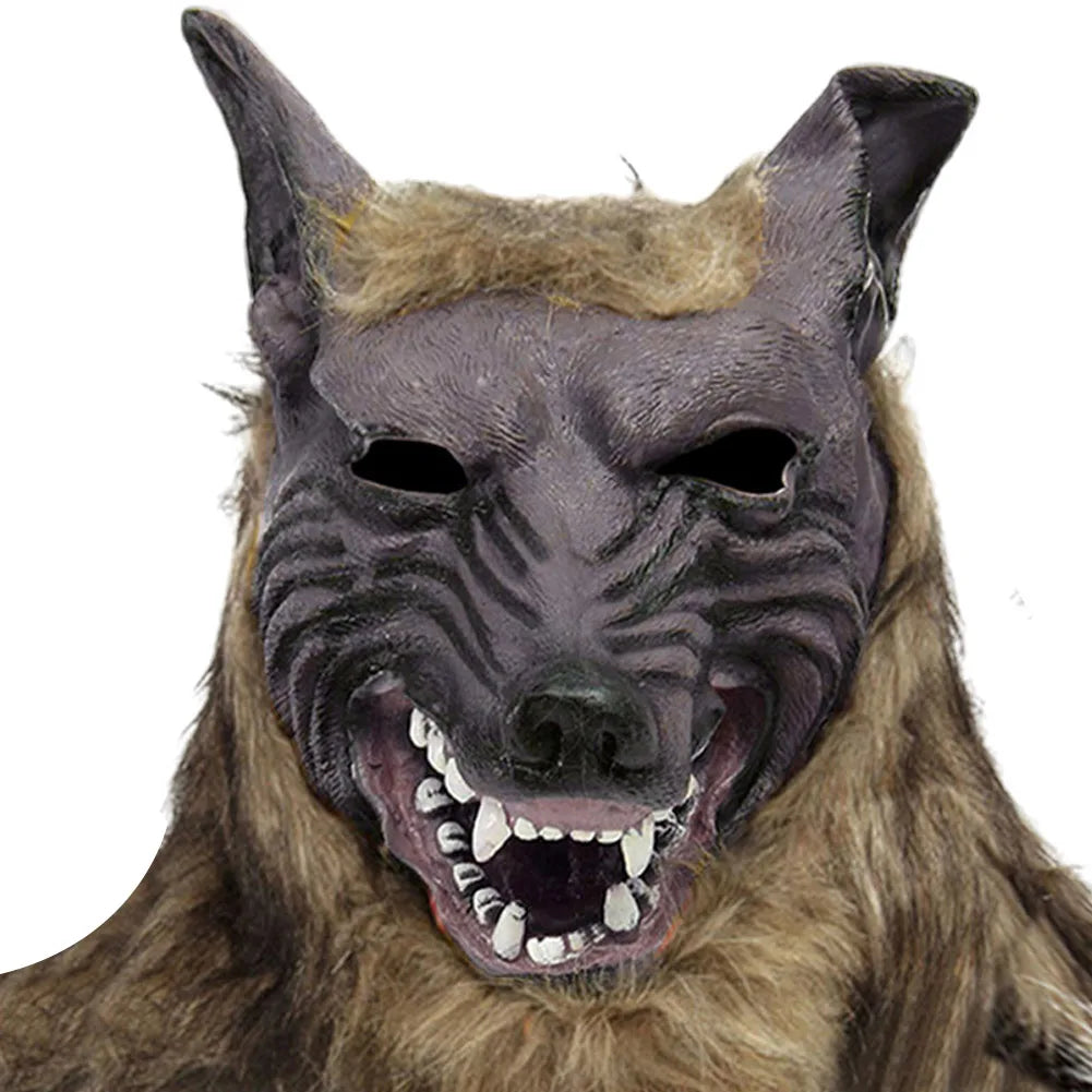 Halloween Horror Plush Wolf Gloves and Mask