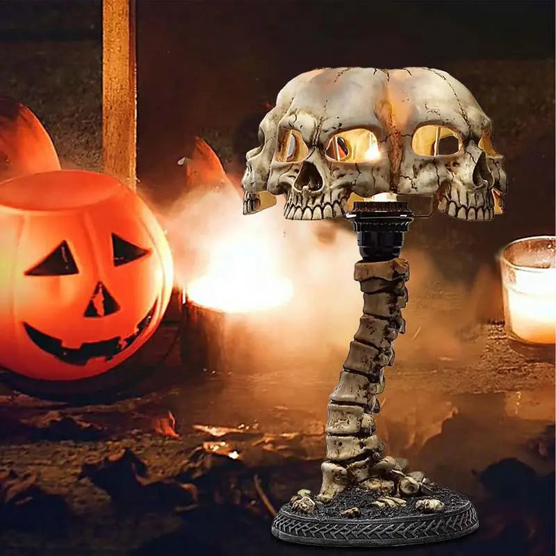 Skull Night Light 4 Head Skull Horror Lamp Decoration