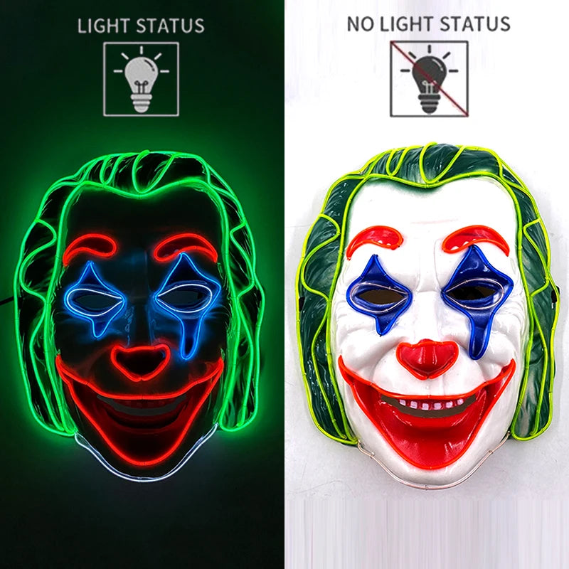 LED Halloween Luminous Neon Masks