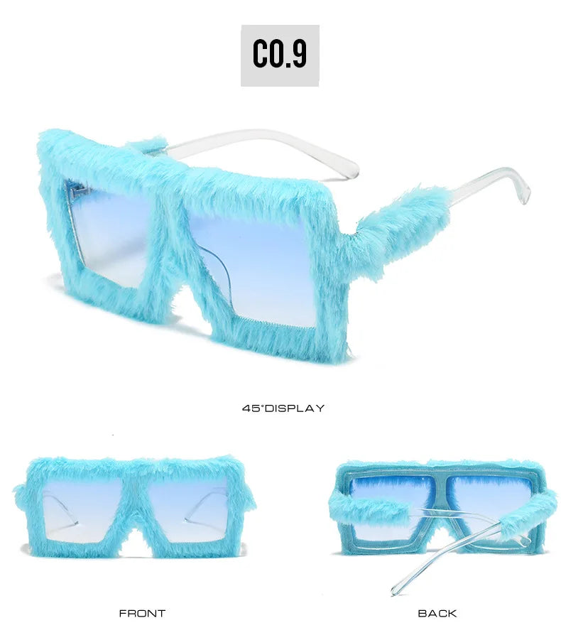 KAMMPT Oversized Plush Sunglasses