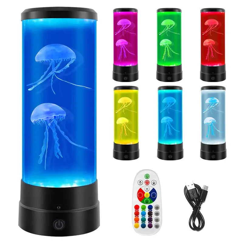 Color-Changing LED Jellyfish Lava Lamp