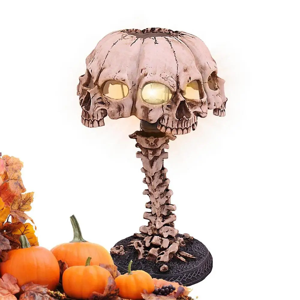 Skull Night Light 4 Head Skull Horror Lamp Decoration