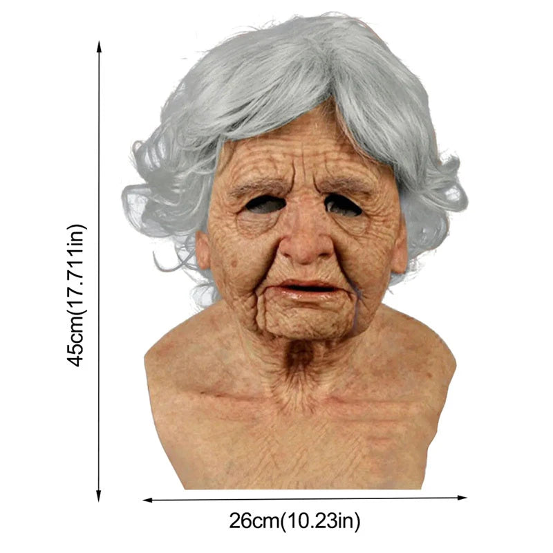 Elderly Person Full Head Mask Male/Female