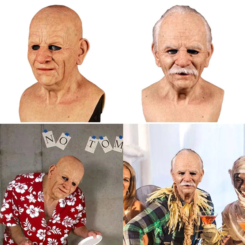 Elderly Person Full Head Mask Male/Female