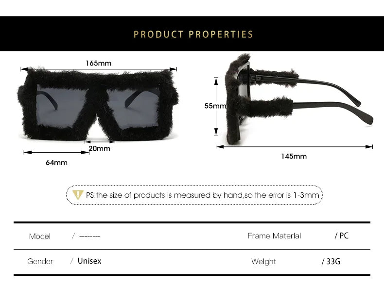 KAMMPT Oversized Plush Sunglasses