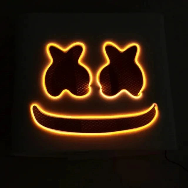 Halloween LED DJ Mask Lifelike Marshmello Mask