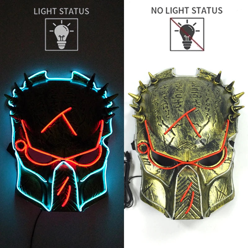 LED Halloween Luminous Neon Masks