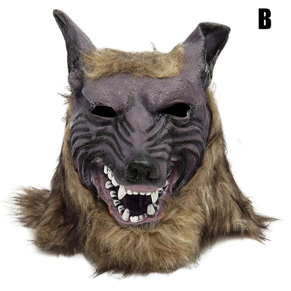 Halloween Horror Plush Wolf Gloves and Mask