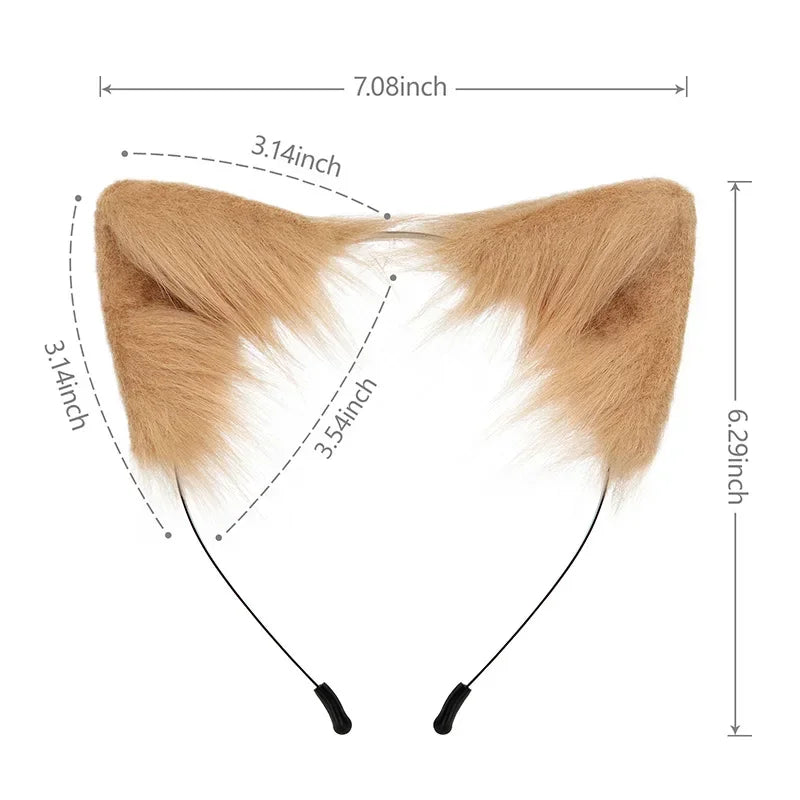 Fox Cat Ears Headwear Fluffy Animal Ears Headband