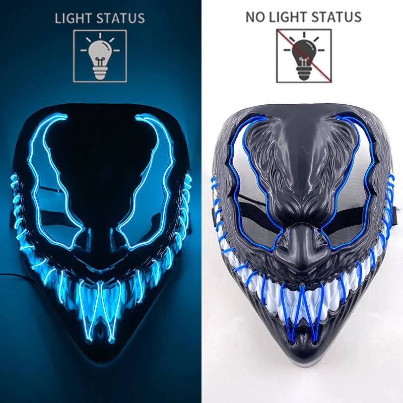 LED Halloween Luminous Neon Masks