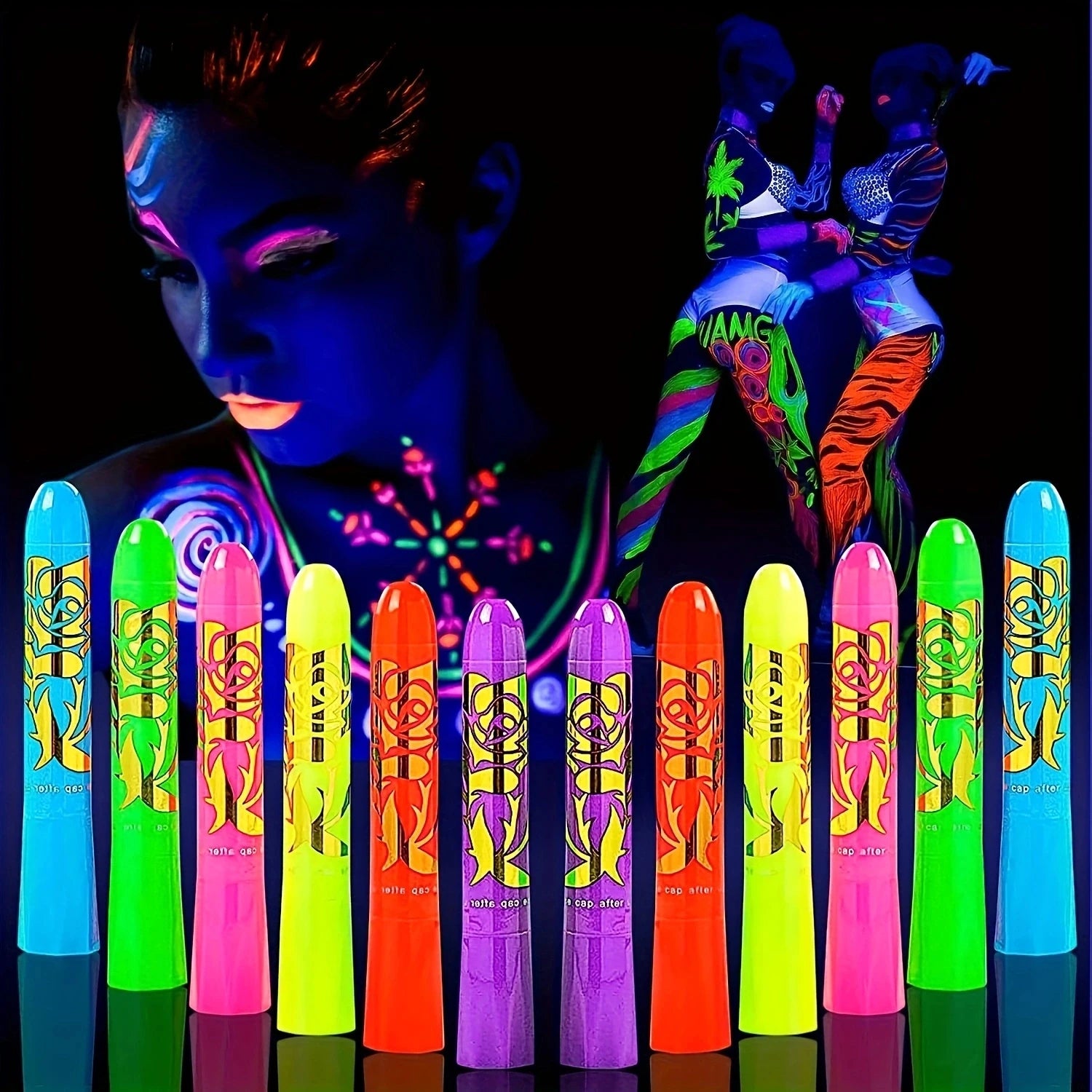 Glow in The Dark Body Face Paint Neon Glow