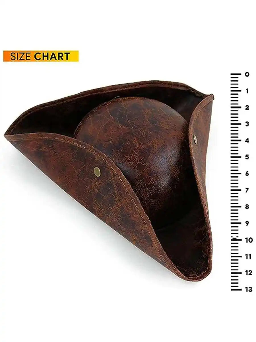 Faux Leather Pirate Hat