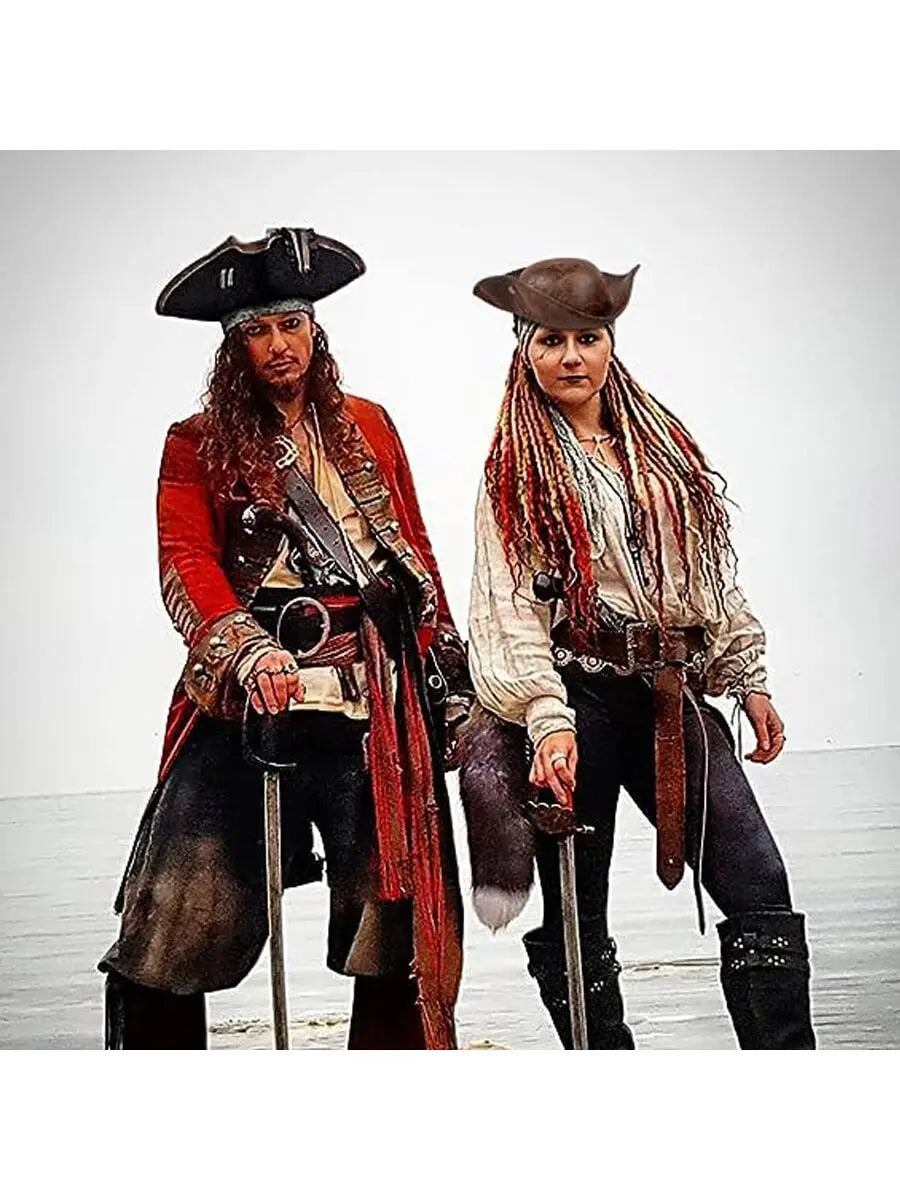 Faux Leather Pirate Hat