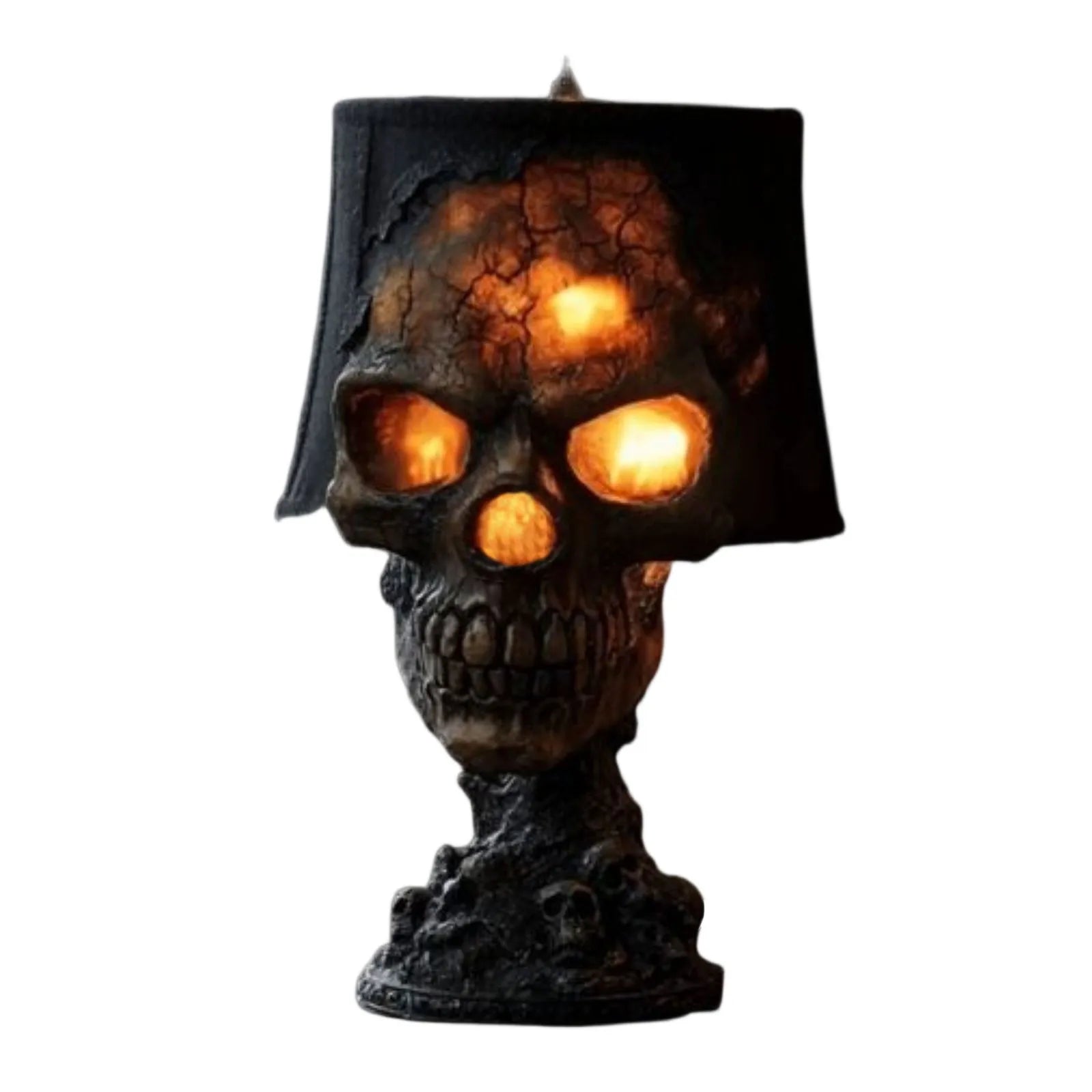Lava Stone Skull Lamp Horror Halloween Decoration Ambient Lights 3d Hideous And Suffocating Beauty Thrilling Party Decor Prop