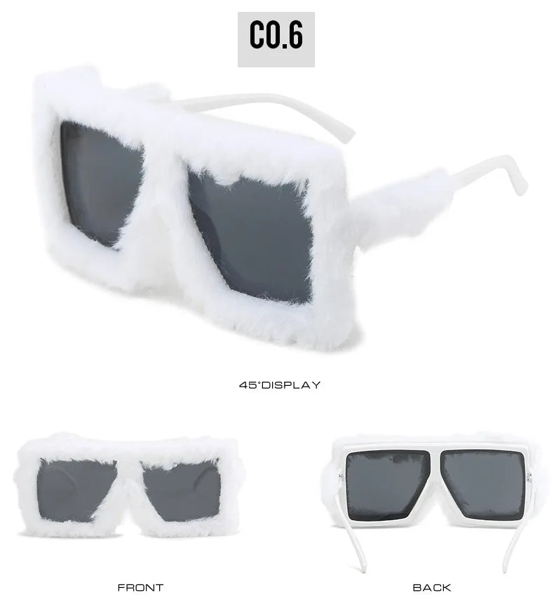 KAMMPT Oversized Plush Sunglasses