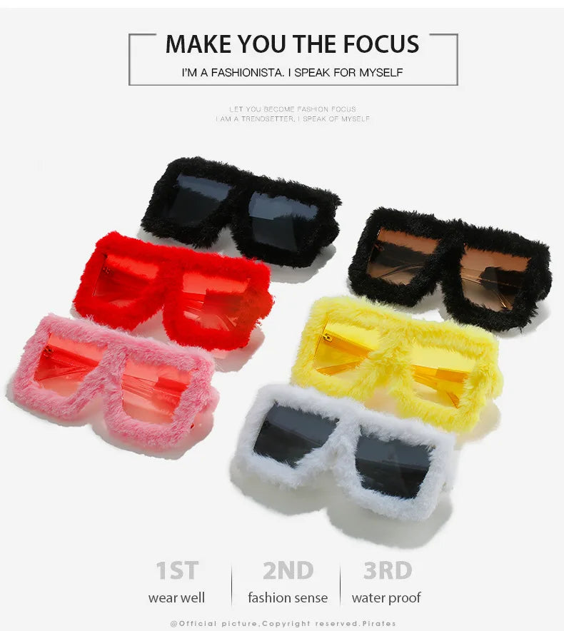 KAMMPT Oversized Plush Sunglasses
