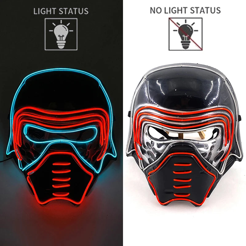 LED Halloween Luminous Neon Masks
