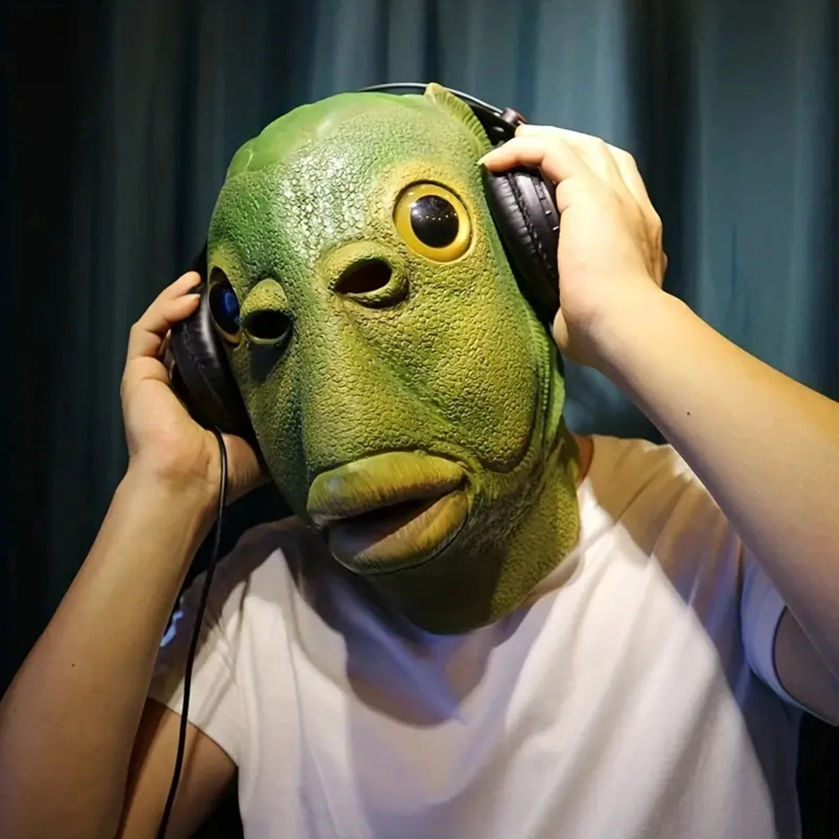 Fun Green Fish Head, Horse Masks and Lion Mask