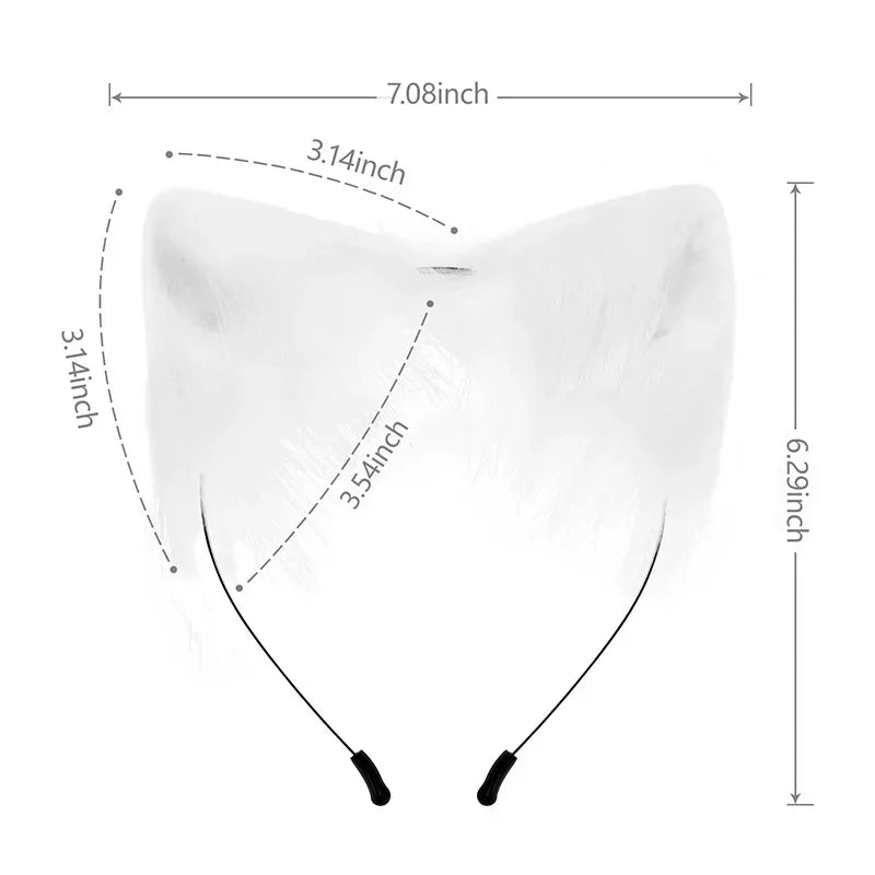 Fox Cat Ears Headwear Fluffy Animal Ears Headband