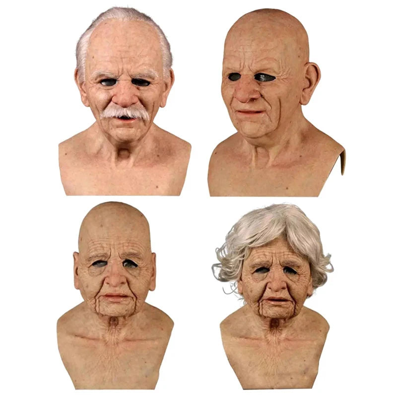 Elderly Person Full Head Mask Male/Female