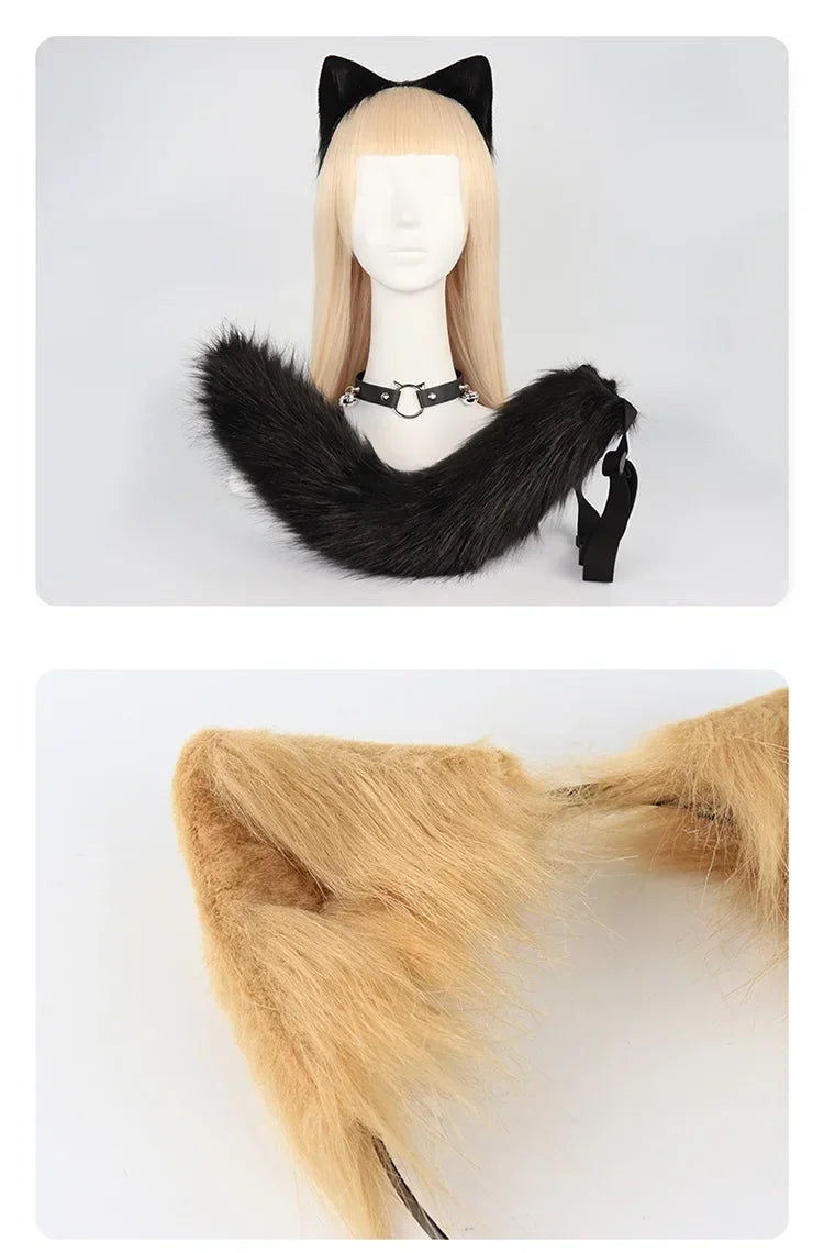 Fox Cat Ears Headwear Fluffy Animal Ears Headband