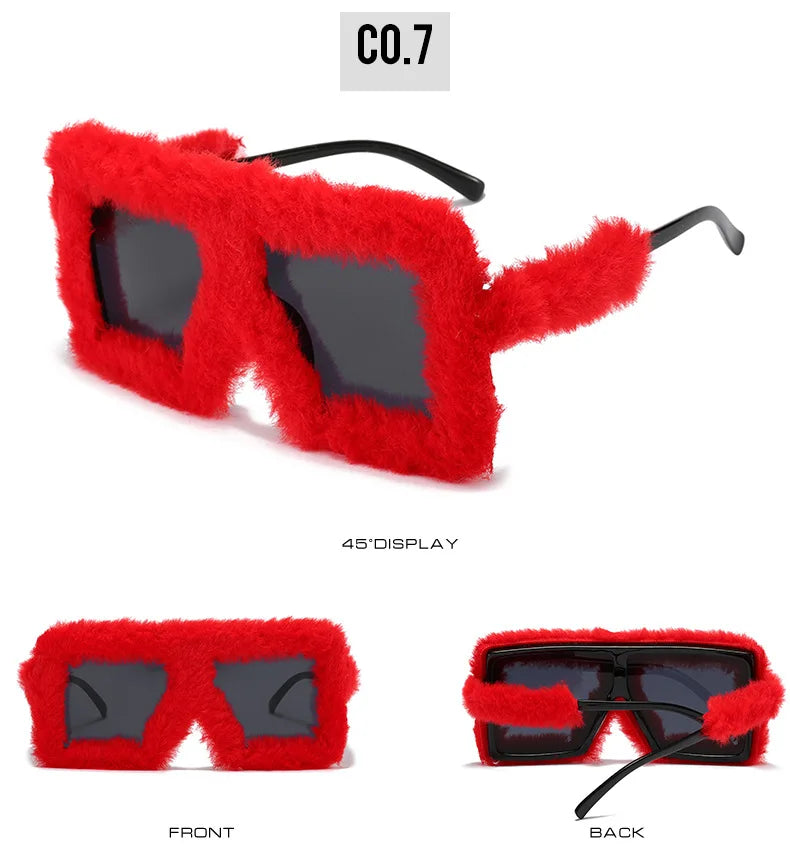 KAMMPT Oversized Plush Sunglasses