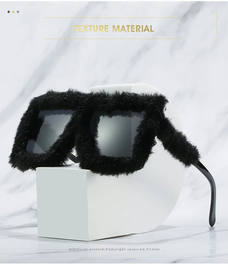 KAMMPT Oversized Plush Sunglasses