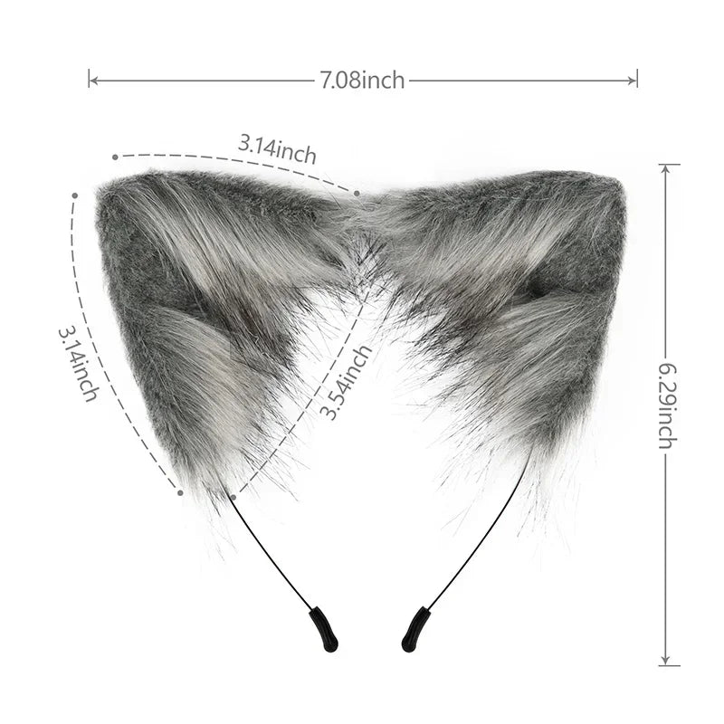 Fox Cat Ears Headwear Fluffy Animal Ears Headband