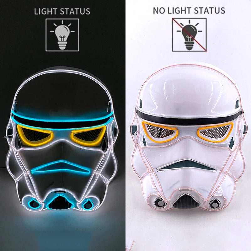 LED Halloween Luminous Neon Masks