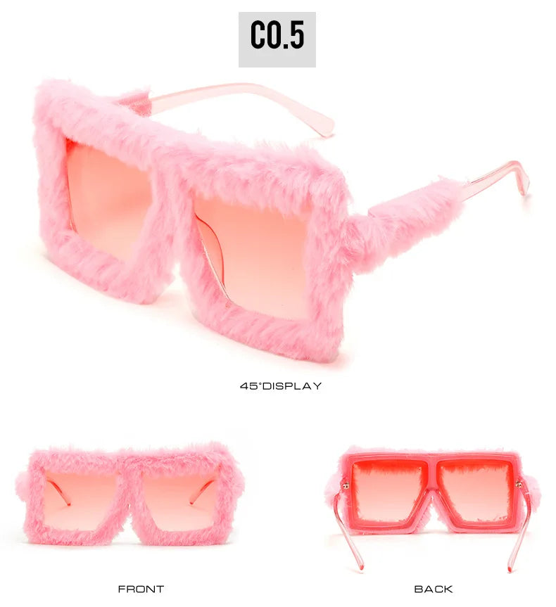 KAMMPT Oversized Plush Sunglasses