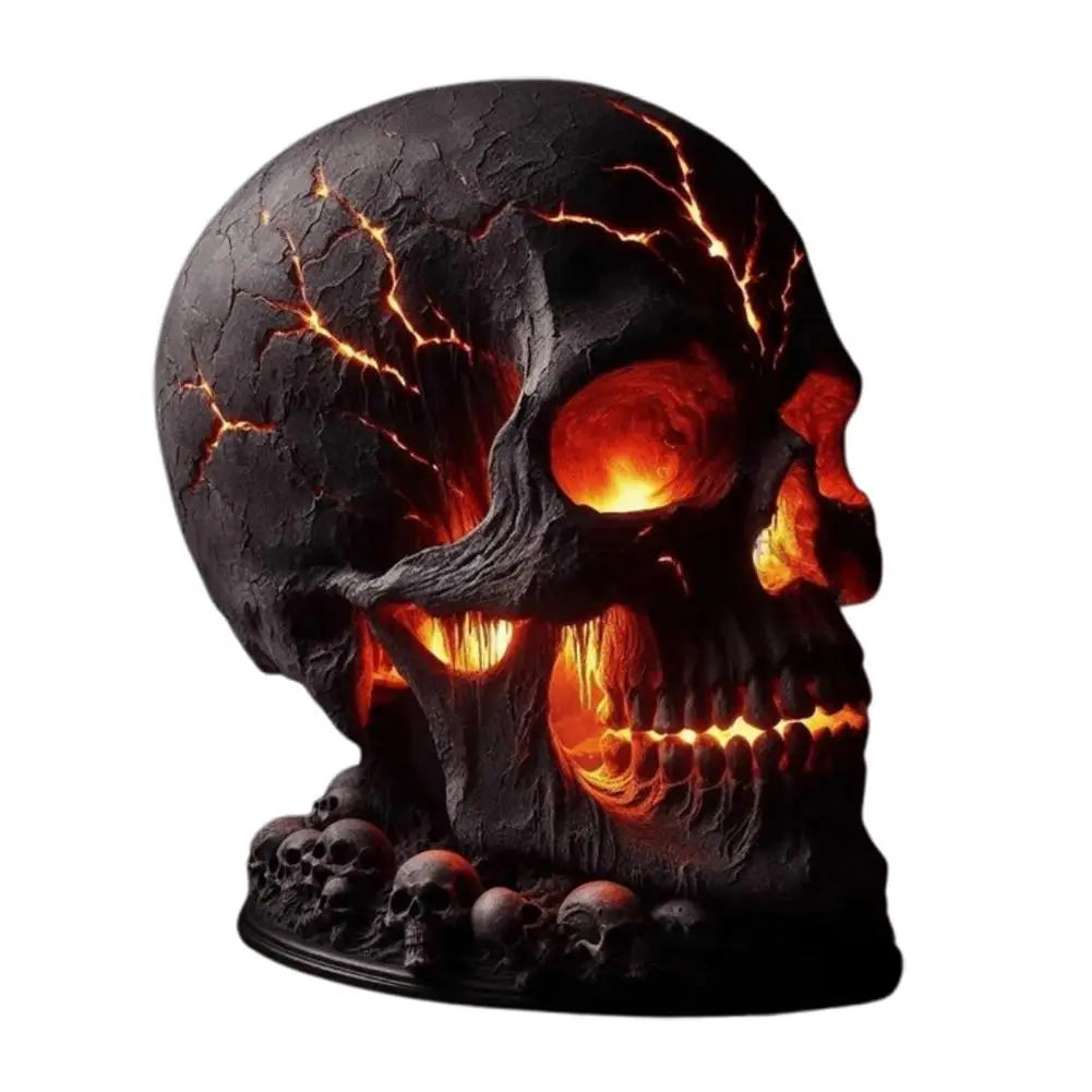 Halloween Lava Stone Skull Lamp