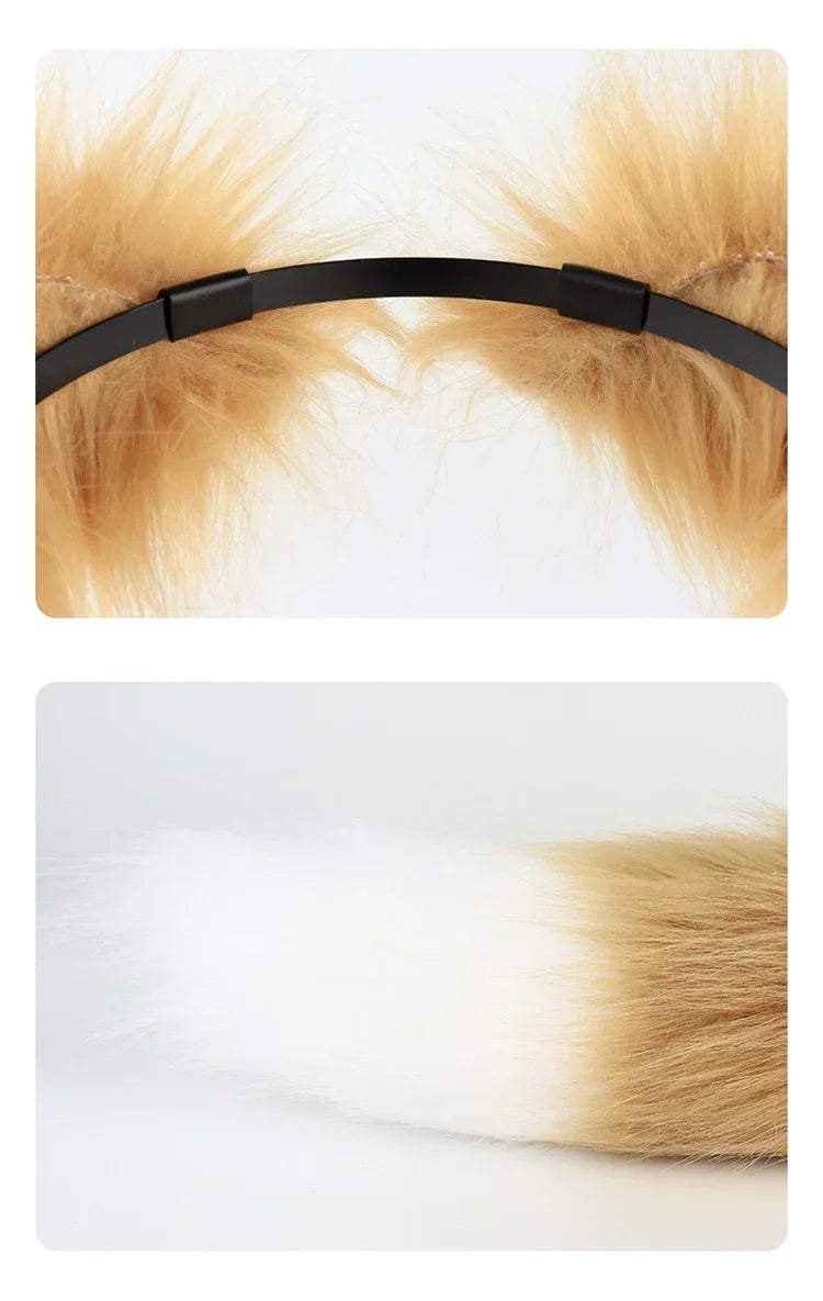 Fox Cat Ears Headwear Fluffy Animal Ears Headband