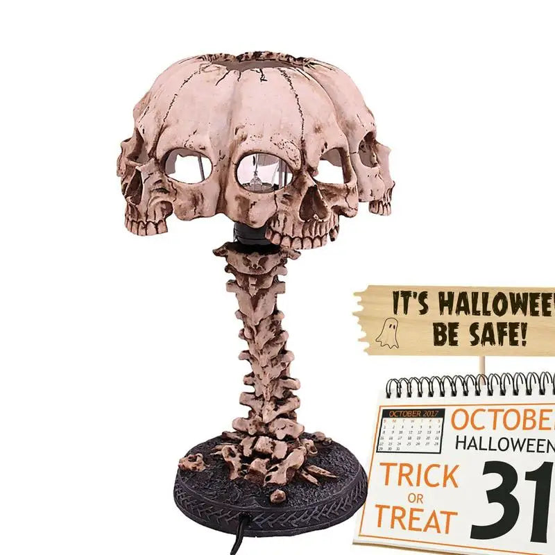 Skull Night Light 4 Head Skull Horror Lamp Decoration
